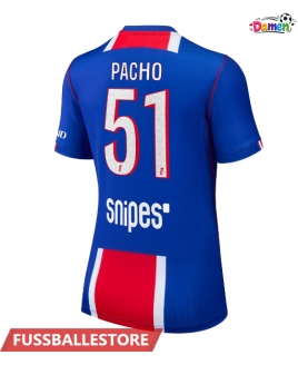 Günstige Paris Saint-Germain Willian Pacho #51 Heimtrikot Damen 2026-27 Kurzarm